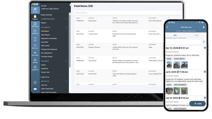 Construction Project Manager Software - eSUB Cloud
