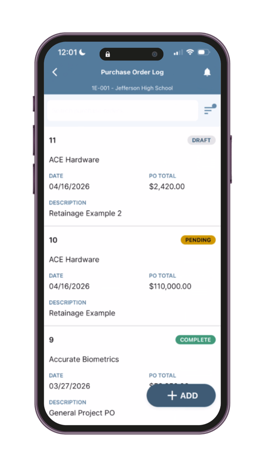Construction Purchase Order Software - eSUB