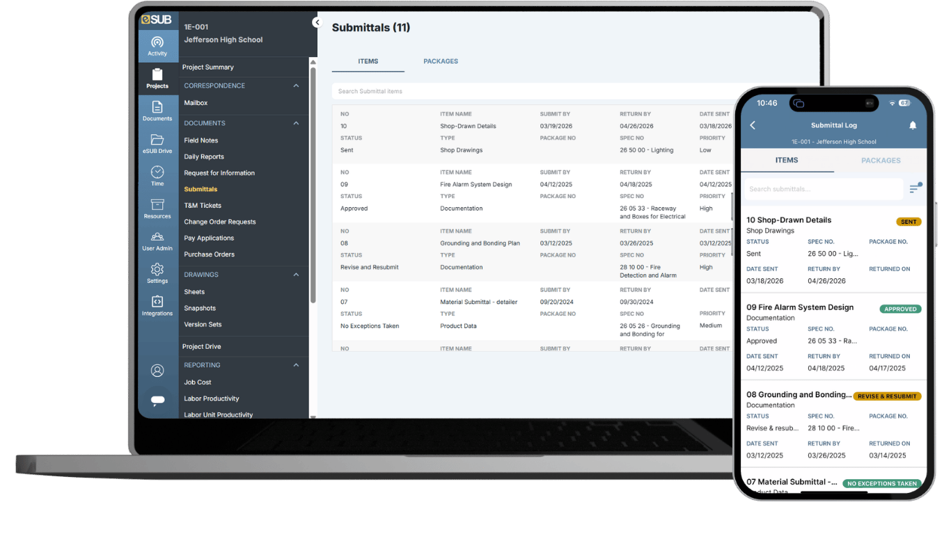 Submittl Log Web&Mobile