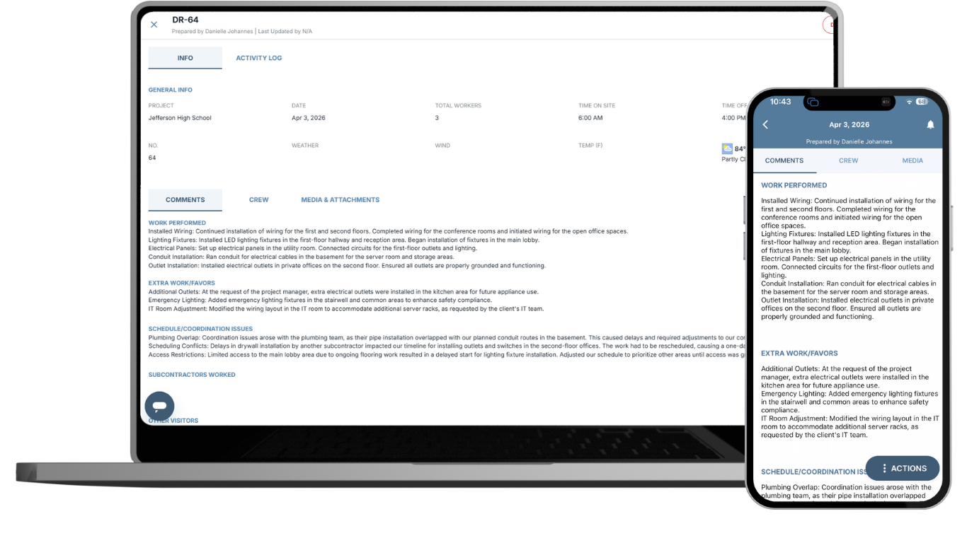Daily Report Web&Mobile