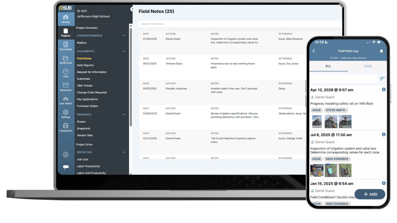 Field Notes Web&Mobile