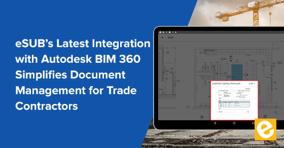 BIM 360 with eSUB Document
