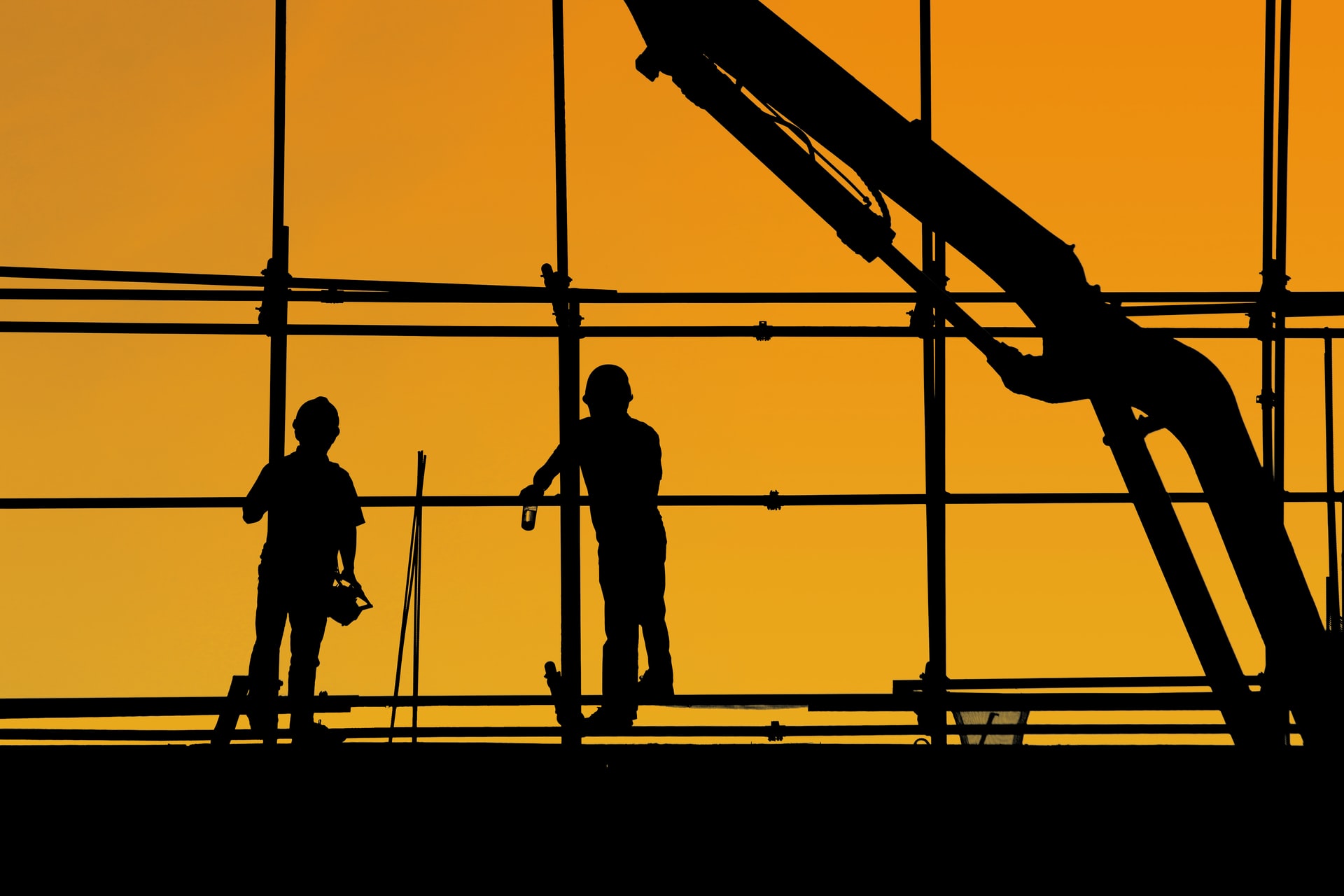 Construction workers silhoutte