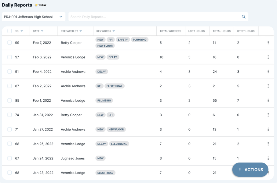 Construction Daily Report Software